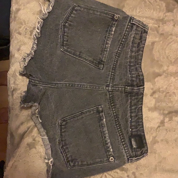 RVCA black ripped jean shorts. Size 27 - Picture 2 of 5